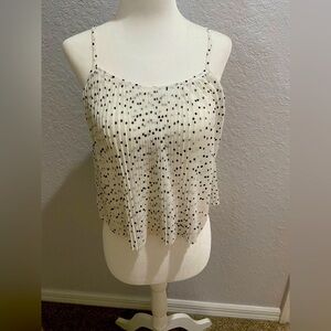Hollister Black and White Peplum Tank